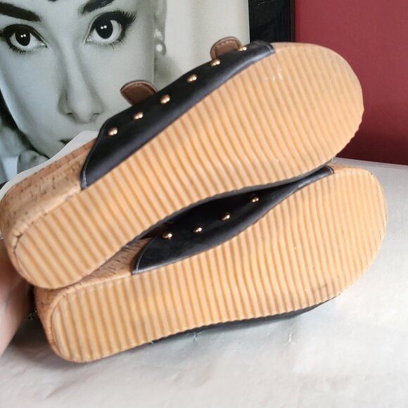 NWOT WOMANS CORK WEDGES SZ 9.5 - Picture 6 of 7